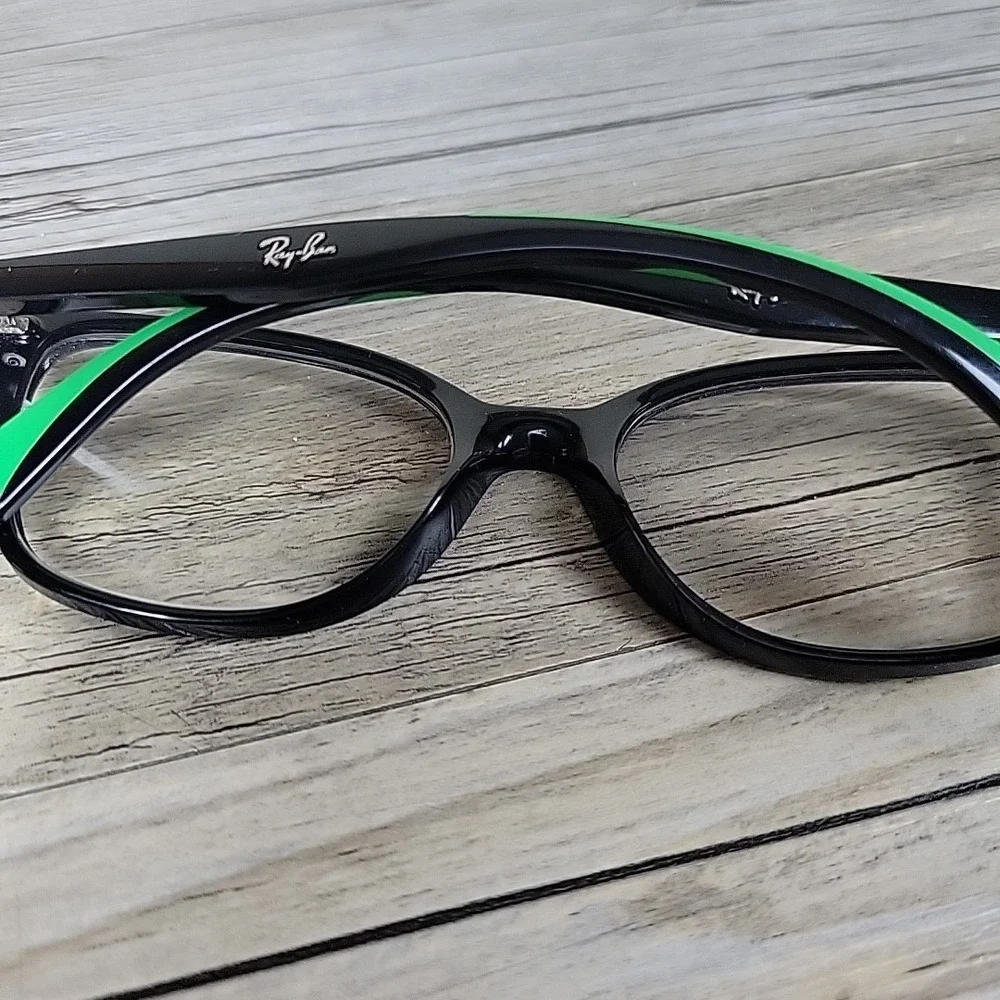 Ray-Ban RB1586 3773 Kids Eyeglasses‎ Black Green Frames Only 49-16-130 Full Rim
